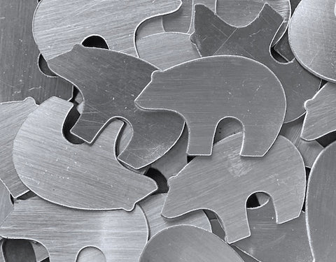 Aluminum Zuni Bear Stamping Blanks