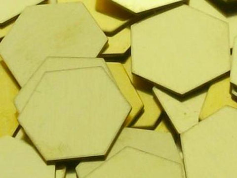 Brass Hexagons Stamping Blanks