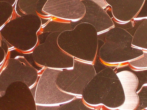 Copper Hearts Stamping Blanks