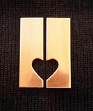 Nickel Silver Half Heart Tag Stamping Blanks