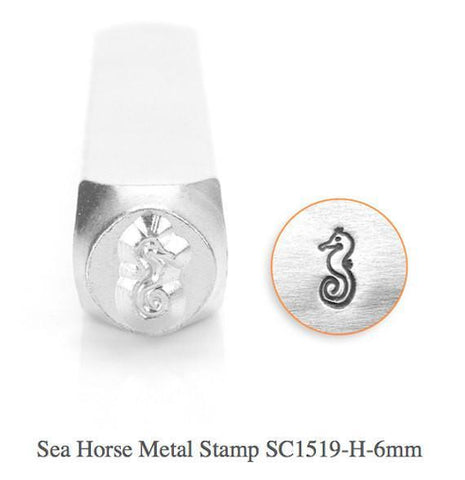 Seahorse Design Stamp, 6MM