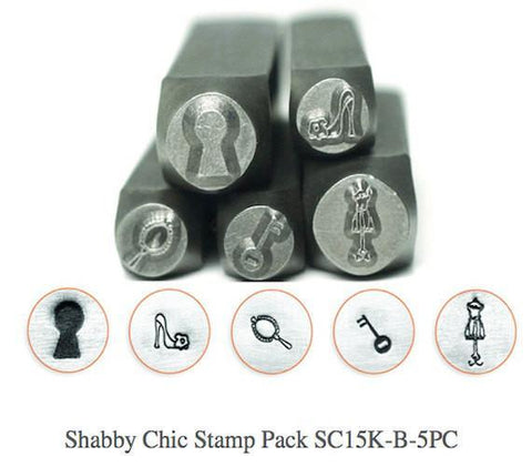 Shabby Chic Design Stamp Pack - 5 pc.