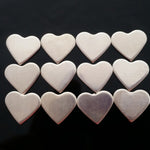 Sterling Silver Hearts Stamping Blanks