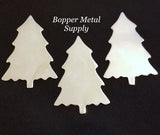 Cast Pewter Christmas Tree Ornament Stamping Blank