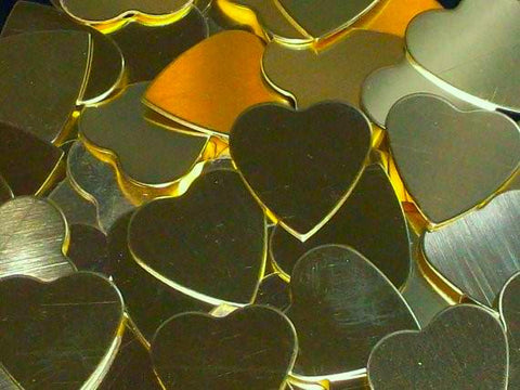 Brass Hearts Stamping Blanks