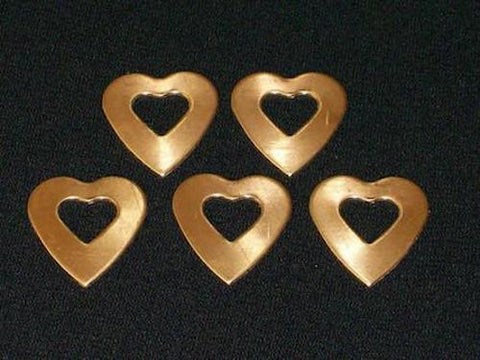 Bronze Heart Washers Stamping Blanks