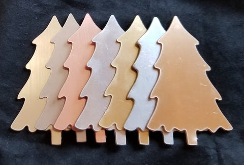 Copper Christmas Tree Ornament Stamping Blank