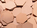 Copper Hexagons Stamping Blanks