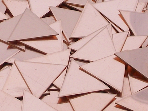 Copper Triangles Stamping Blanks
