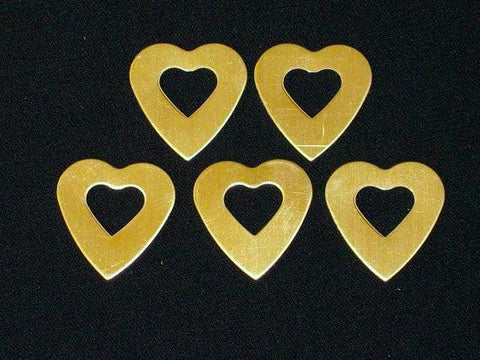 Brass Heart Washers Stamping Blanks