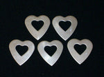 Nickel Silver Heart Washers Stamping Blanks