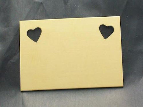 NuGold Heart Cut Out Wallet Insert Stamping Blank