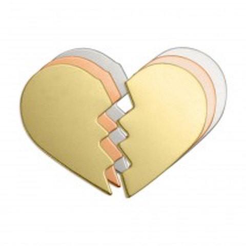 Copper Broken Heart Stamping Blanks, IA