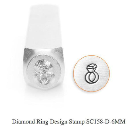 Diamond Ring Design Stamp, 6MM