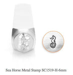 Seahorse Design Stamp, 6MM