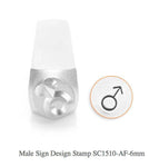 Male Symbol Design Stamp, 6MM