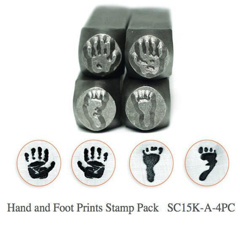 Hand and Foot Prints Design Stamp Pack - 4 pc