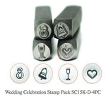 Wedding Celebration Stamp Pack, 4 Pc., 6MM
