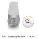 Hand Held Mirror Design Stamp, 6MM