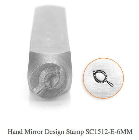 Hand Held Mirror Design Stamp, 6MM